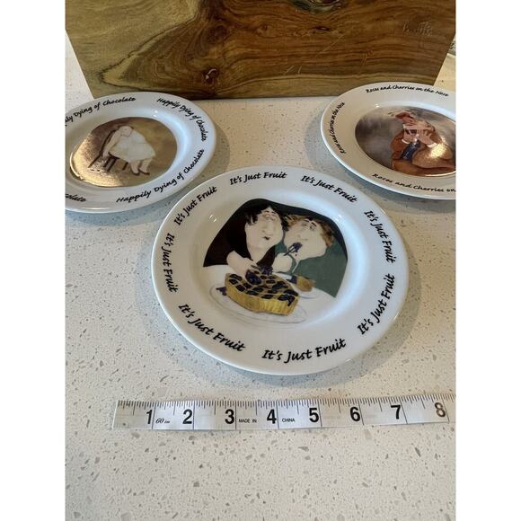 Erika Oller House Of Prill 2000 Small Dessert Plate Lot Of 3 - Picture 4 of 5